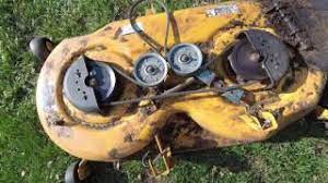 Deck belt diagram for cub cadet lt 1050 50 in cut. Simple Cub Cadet Belt Replacement And Deck Install Youtube