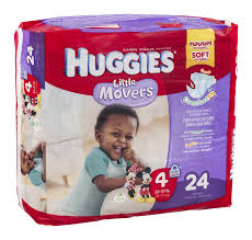 Amazon.com: Kimberly-Clark 40767 Huggies Little Mover Ultra Trim Diaper,  Size 4, 22-37 lbs., Pack of 96 : Baby