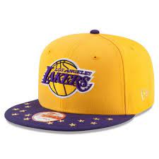 Men S Los Angeles Lakers New Era Gold Purple Current Logo Star Trim Commemorative Champions Snapback Adjustable Hat Logo Star Los Angeles Lakers Adjustable Hat