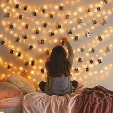 The mirror is one of the best places to attach fairy lights in your bedroom, as it helps to illuminate you as you look into the mirror! Amazon Com Vont Starry Fairy Lights String Lights 66ft 200 Leds Bedroom Decor Wall Decor Usb Powered Bendable Copper Twinkle Lights Indoor Outdoor Use Lighting For Wall Patio Tapestry Home Kitchen