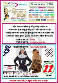Syair Hk Malam Ini Rabu 09 09 2020 Syair Hk Malam Ini Sgp Sdy Prediksi