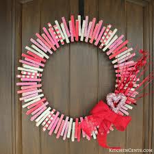 diy valentine s clothespin wreath