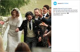 Rose leslie and kit harington were photographed arriving at the church for their wedding on saturday. Game Of Thrones Stars Rose Leslie Kit Harington Are Married