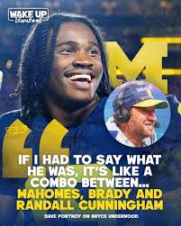 WAKE .ol- UP "Banst WAKEU B arst. Miey Mic TELIH BIG IF I HAD to SAY WHAT  HE WAS, IT'S LIKE A COMO BETWEEN... MAHOMES, BRADY AND RANDALL CUNNINGHAM  DAVE PORTNOY ON