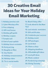 30 Creative Ideas For Your Holiday Email Marketing Constant Contact Salon Marketing Marketing Business Marketing