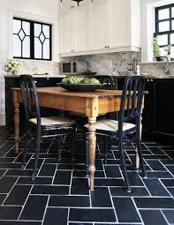 Dark Tile With White Grout Kitchen Inspirations Kitchen Flooring Rustic Kitchen