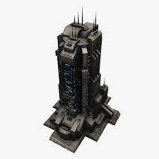 Sci Fi City Building 3d Obj Sci Fi City Sci Fi Concept Art Futuristic Architecture