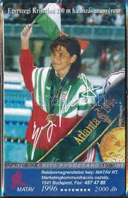 Krisztina egerszegi, hungarian swimmer, the youngest athlete ever to win an olympic gold medal in swimming. 1996 Olimpia Egerszegi Krisztina Hasznalatlan Sorszamozott Darabanth Auctions Co Ltd