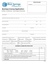 Use dotdirect and save your spare time for yourself. Fillable Online Business License Application City Of Blue Springs Mo Fax Email Print Pdffiller