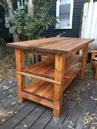 Hand Built Rustic Kitchen Island Kuche Selber Bauen Kuche Mit Insel Kucheninsel Bauen