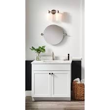 Eclife 24 bathroom vanity sink combo w/overflow white drop in ceramic vessel sink top & black mdf modern bathroom cabinet w/mirror (t01b07) 4.1 out of 5 stars. Diamond Now Arcadia 36 In White Bathroom Vanity Cabinet In The Bathroom Vanities Without Tops Department At Lowes Com