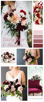 Diy Flower Packages Dusty Rose Marsala Wedding Flower Package Get Inspired By Our Marsala Wedding Flowers Wedding Flower Packages Diy Bridesmaid Bouquet