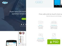 Free Psd Skype Website Redesign Website Redesign Free Psd Psd
