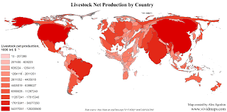 Livestock Net Production By Country Vivid Maps World Geography Map Livestock