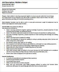 Free 9 Sample Welder Job Description Templates In Ms Word Pdf