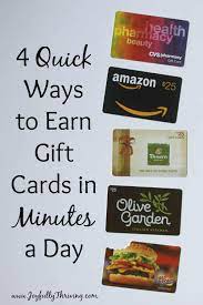 Another way to earn gift cards is to take online surveys. Quick Ways To Earn Gift Cards In Minutes A Day