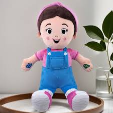 Plüss baba, Noonedibs, aranyos baba, gumifejjel, hanggal, levehető  ruhákkal, korai neveléssel, zenével, puha és kényelmes, nyugtatólag altató  baba, 3 éves kortól, cseresznye rózsaszín