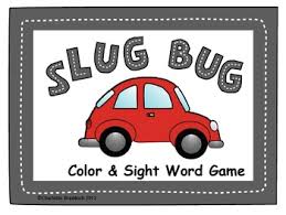 Click a picture to begin coloring. Slug Bug Color And Sight Word Game By Charlotte S Clips Tpt