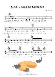 Sing A Song Of Sixpence Kids Songs Elementary Music Lessons Songs