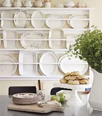 Kitchen Plate Racks This is a very large and handsome french solid pine wall hanging 3 shelf plate rack with hooks below. atticmag
