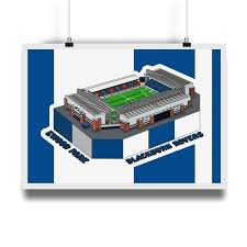 All two tiers and much newer builds than the riverside stand (named as such because it stands practically on the banks of the river darwen). Blackburn Rovers Ewood Park Hallowed Turf A3 Fine Art Print Apparel Of Laughs