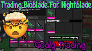 Maybe you would like to learn more about one of these? I Traded Bioblade For Nightblade Mm2 Youtube