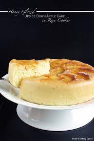 Honey Glazed Upside Down Apple Cake In Rice Cooker Upside Down Apple Cake Rice Cooker Recipes Cooker Cake