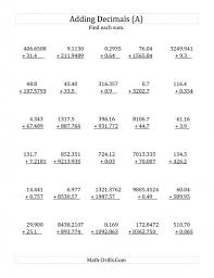 Chapter 2 addition and subtraction. Alluring Decimals Worksheet Addition And Subtraction In Adding And Decimals Worksheets Adding Decimals Decimals