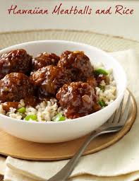 Hawaiian Meatballs And Rice Recipe Recipes Food Ready Set Eat