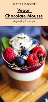 Vegan Dark White Chocolate Mousse Only 3 Ingredients Recipe Sweet Recipes Desserts Breakfast Recipes Easy Low Carb Cheesecake Recipe