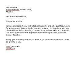 This is an example of a cover letter for a teacher. Adjlenk Application Letter For The Post Of A Teacher