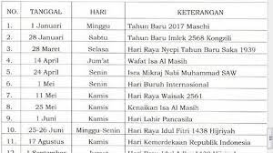 Bangkok city tour from 1 may 2017 onward. Inilah Cuti Bersama 6 Hari Dan Libur Nasional 15 Hari Yang Diprotes Pns Warta Kota