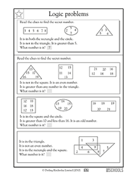 Worksheets Word Lists And Activities Greatschools Math Logic Puzzles 4th Grade Math Worksheets Logic Problems