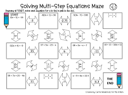 After you isolate the variable on one side you get a new equation to solve. Solving Multi Step Equations Maze Flip4math