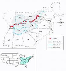 Ohio River Locks And Dams Map The Ohio River Showing The Location Of The 20 Navigational Dams, Major... |  Download Scientific Diagram