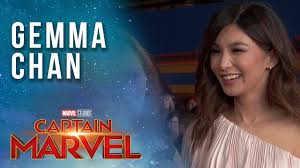 The 'humans' star will play dr. Gemma Chan Minn Erva Talks Captain Marvel Live From The Red Carpet Youtube