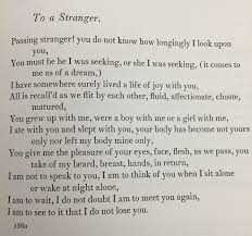 To A Stranger Walt Whitman Whitman Poems Walt Whitman Quotes Walt Whitman Poems