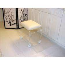 Skip to navigation skip to primary content. White Cushion Clear Acrylic Bathroom Vanity Stool On Casters Buy Rolling Vanity Stool Acrylic Vanity Stool Bathroom Stool Product On Alibaba Com
