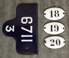 Boutique Nain De Jardin Numeros Emailles Lettre A Etiquettes Plaque Emaillee