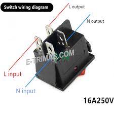 Where are the electrical connections on a rocker switch? Buy E Trimas Rocker Switch Button On Off 2 Position 4 Pins With Light Power Switch Eromman