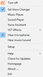 Change voice parameters for streaming and recording. Clownfish Voice Changer