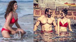 Pooja Batra flaunts her super toned body in red bikini in the pool as she  spends we time with hubby Nawab Shah