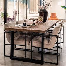 Distressed grey solid wood dining table is surprising nice for build your self furniture. Raffles Reclaimed Wood Industrial Dining Table Modish Living