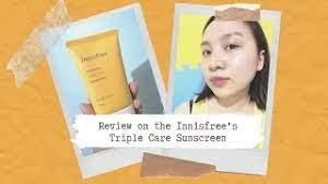 Innisfree perfect uv protection cream triple care spf50+ pa+++ 50 ml was supposed to be made of pure ingredients that harness the benefits nature has for your skin. Innisfree Intensive Triple Care Sunscreen Spf50 Pa Review Youtube