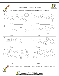 place value worksheet numbers to 200