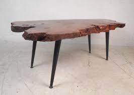 Urban wood goods specializes in simple, modern. Mid Century Modern Live Edge Tree Slab Coffee Table For Sale At 1stdibs