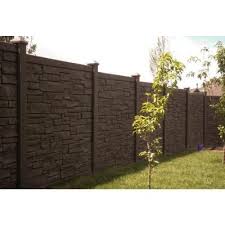 Simtek 6 Ft H X 6 Ft W Ecostone Dark Brown Composite Fence Panel Fp72x72dbr The Home Depot In 2020 Fence Panels Fence Design Backyard Fences