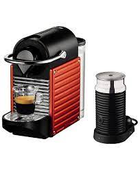 Nespresso pixie is the smallest espresso machine by the brand taking very small footprint on your counter and makes a great cup of espresso in every run. Pixie Electric Red Coffee Machine With Milk Frother Nespresso Uk