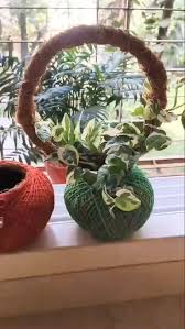 Eco-friendly kokedama planter for your existing plants or you can add a  creaper ring to create a living bouquet 💐, #giftgreen #handmadewithlove  #homedecor #learnart #giftgreen #mumbaiartist #workshop