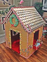Home Family Life Size Gingerbreadhouse Diy Kenneth Wingard Wingard Can Dollar Store Christmas Decorations Cardboard Gingerbread House Christmas Decor Diy